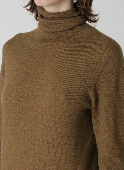 ALPACA BLEND DRAPEY SLEEVE TURTLENECK