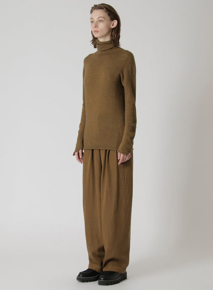 ALPACA BLEND DRAPEY SLEEVE TURTLENECK