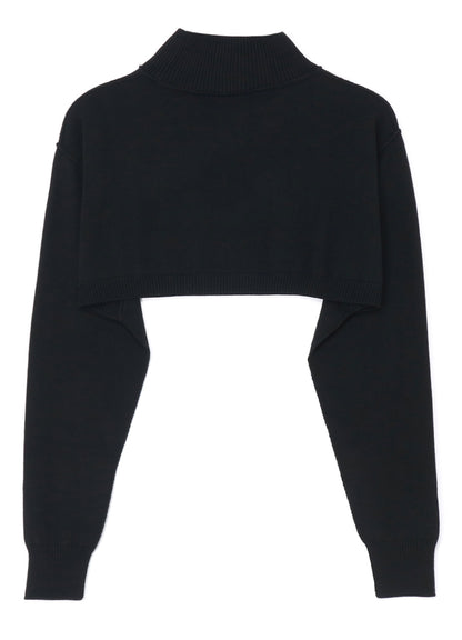 CROPPED RIB KNIT TURTLENECK