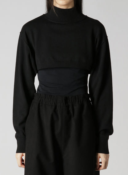 CROPPED RIB KNIT TURTLENECK