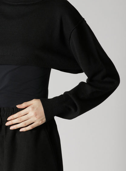 CROPPED RIB KNIT TURTLENECK