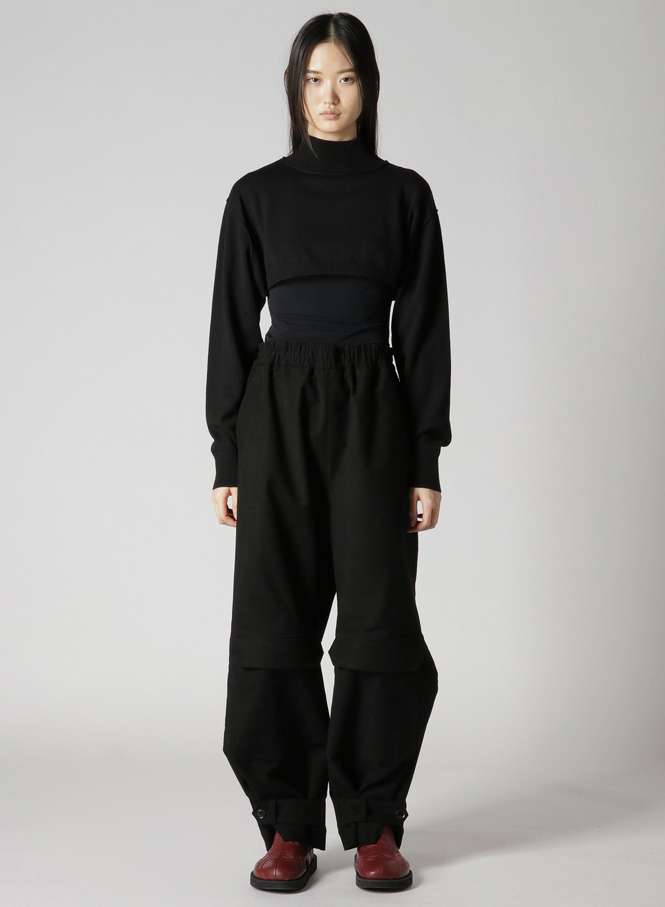 CROPPED RIB KNIT TURTLENECK