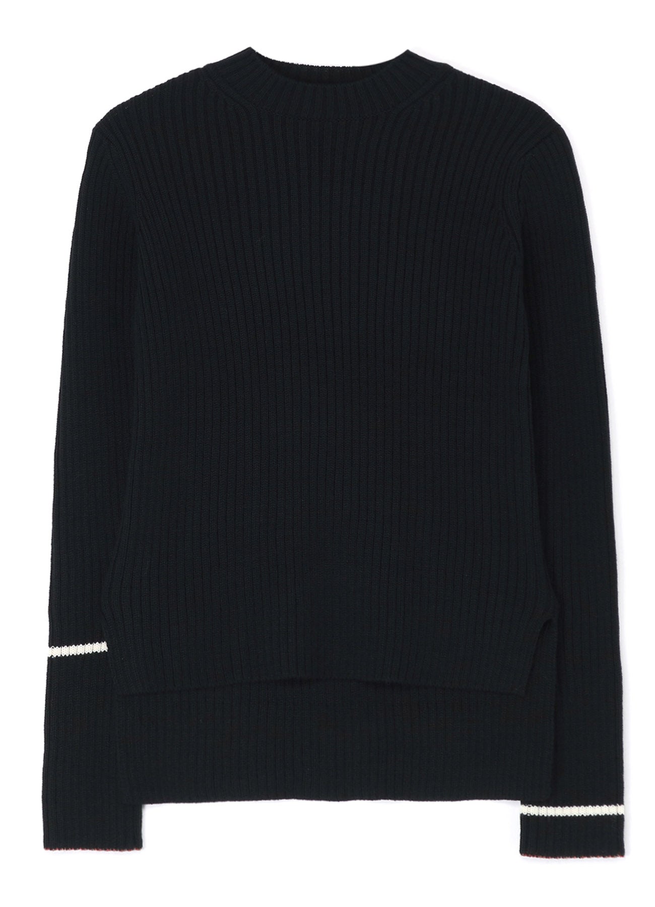 RIB KNIT ROUND NECK PULLOVER