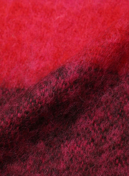 MOHAIR/WOOL BLEND FLEECE SCARF