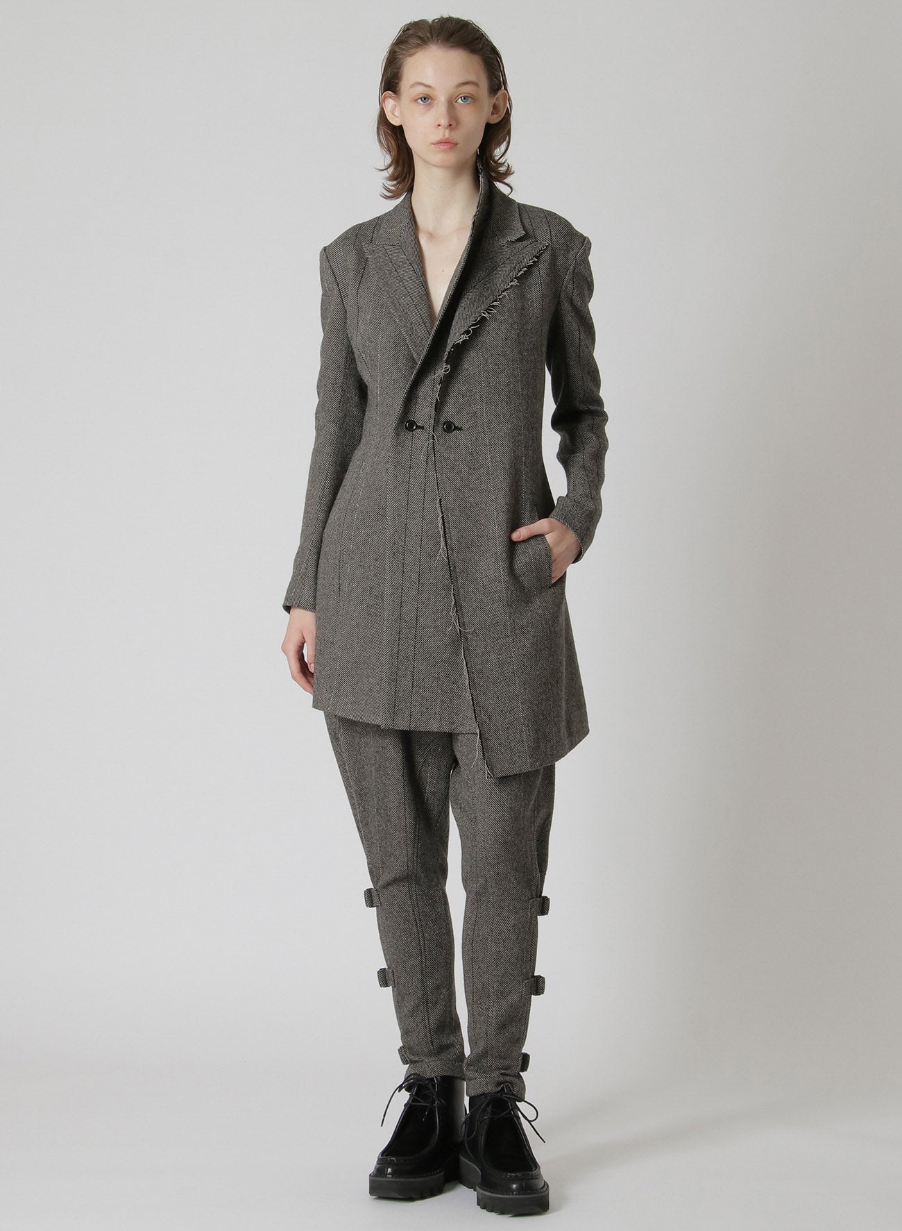 WOOL TWEED HERRINGBONE JODHPURS