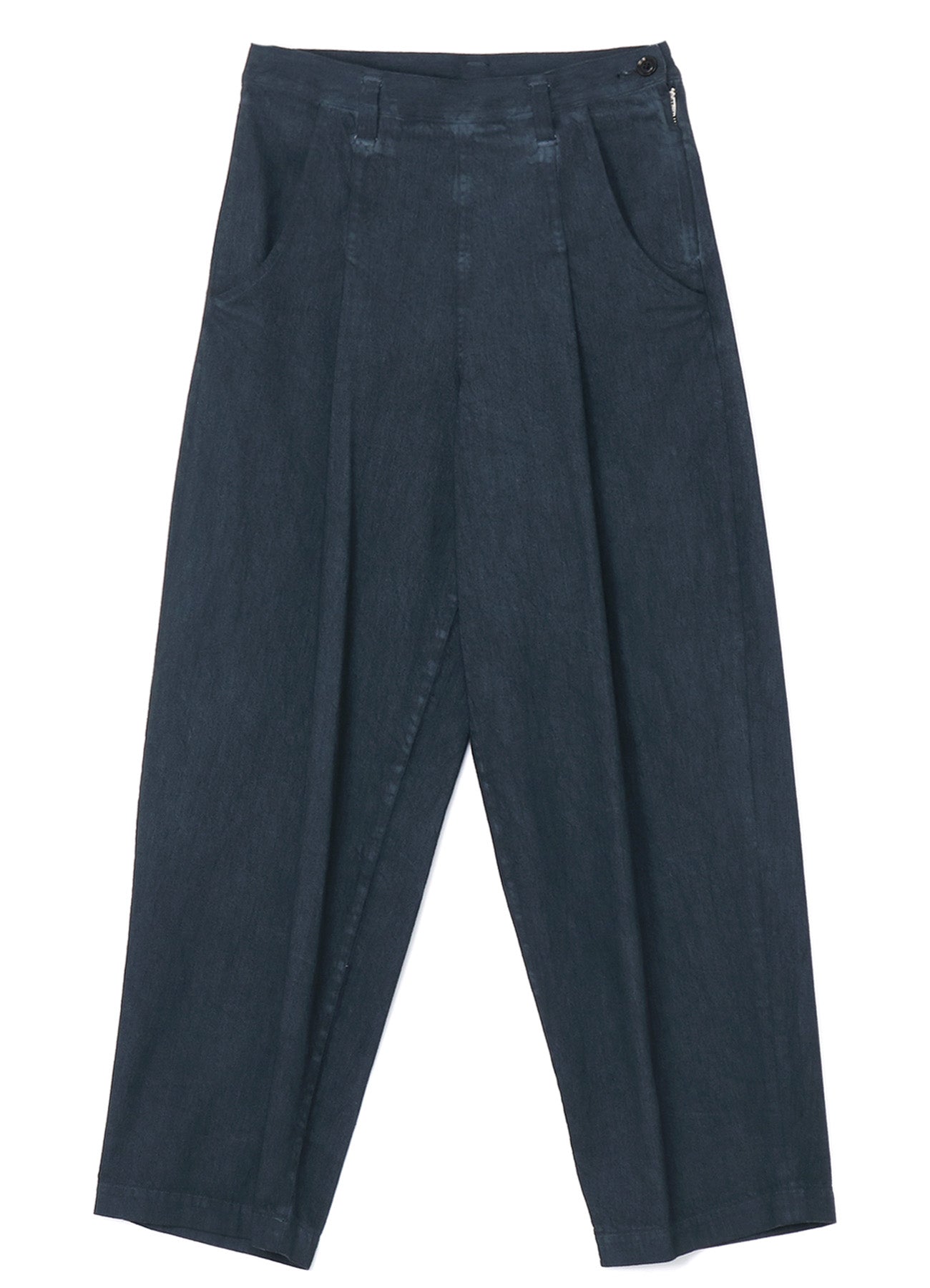 8oz DENIM SIDE SLIT SINGLE PLEATED PANTS