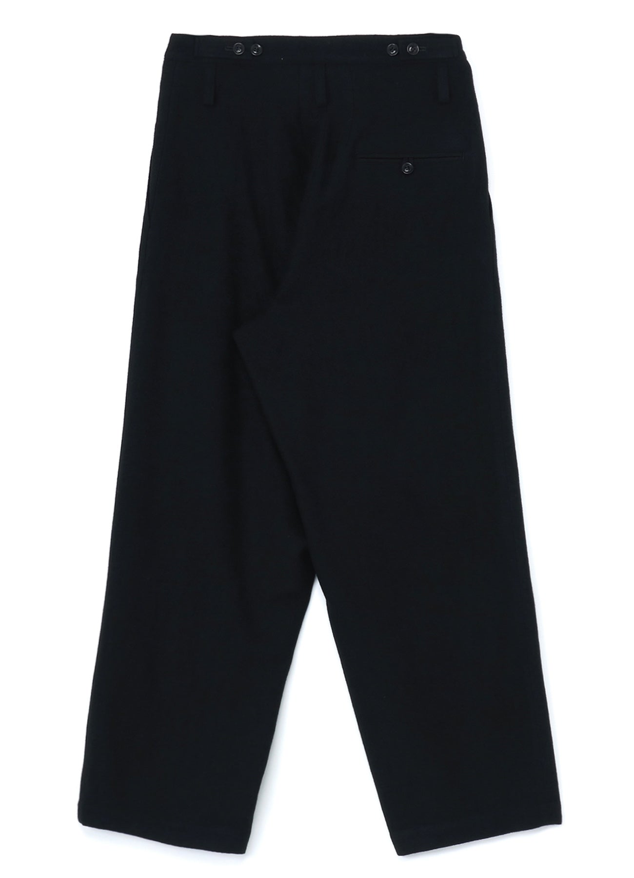 SHRUNKEN WOOL SERGE TAPERED PANTS