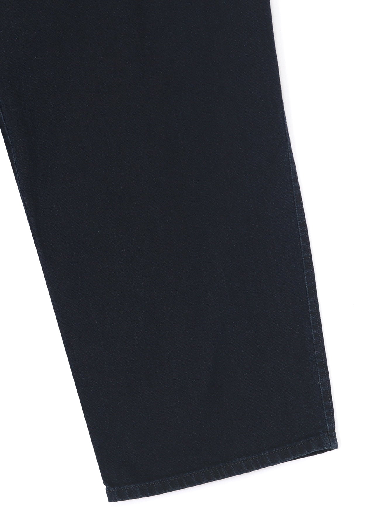 8oz BLACK DENIM SINGLE PLEATED PANTS