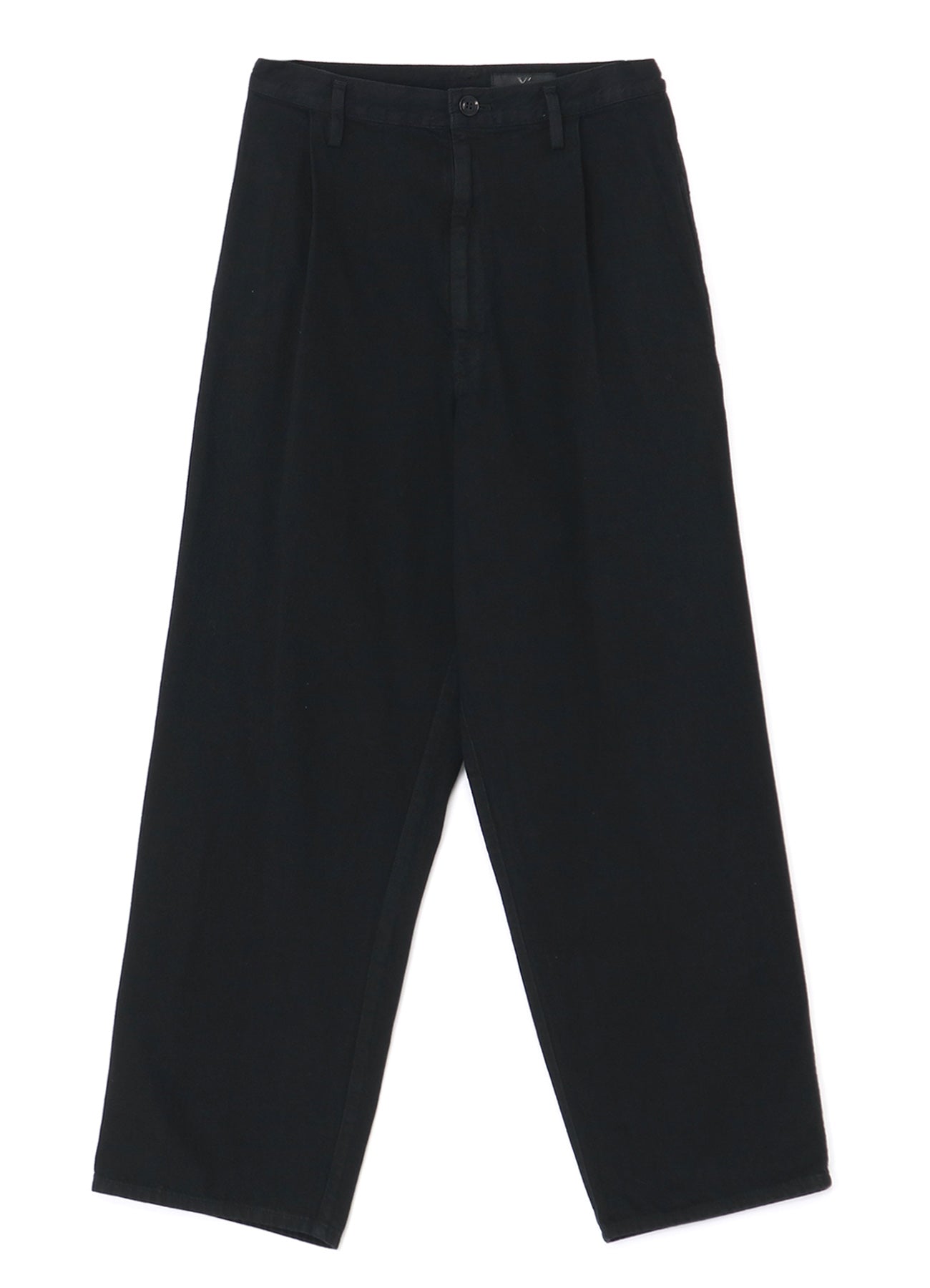 8oz BLACK DENIM SINGLE PLEATED PANTS