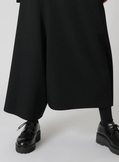 WOOL GABARDINE ASYMMETRIC FLARED PANTS