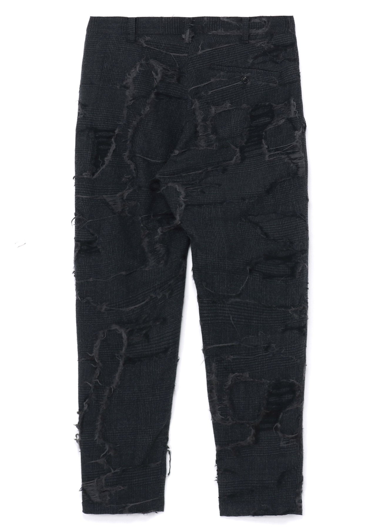 WOOL GLEN CHECK SLIM FIT PANTS