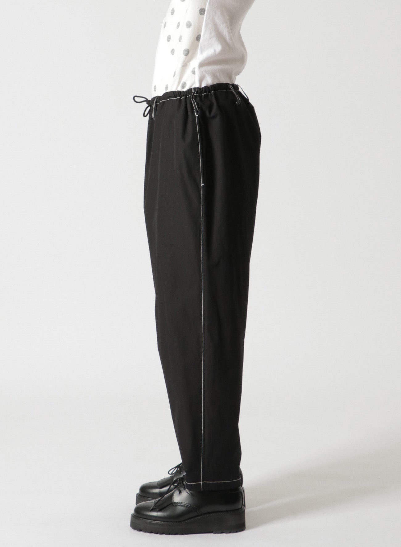 COTTON BROADCLOTH DRAWSTRING PANTS