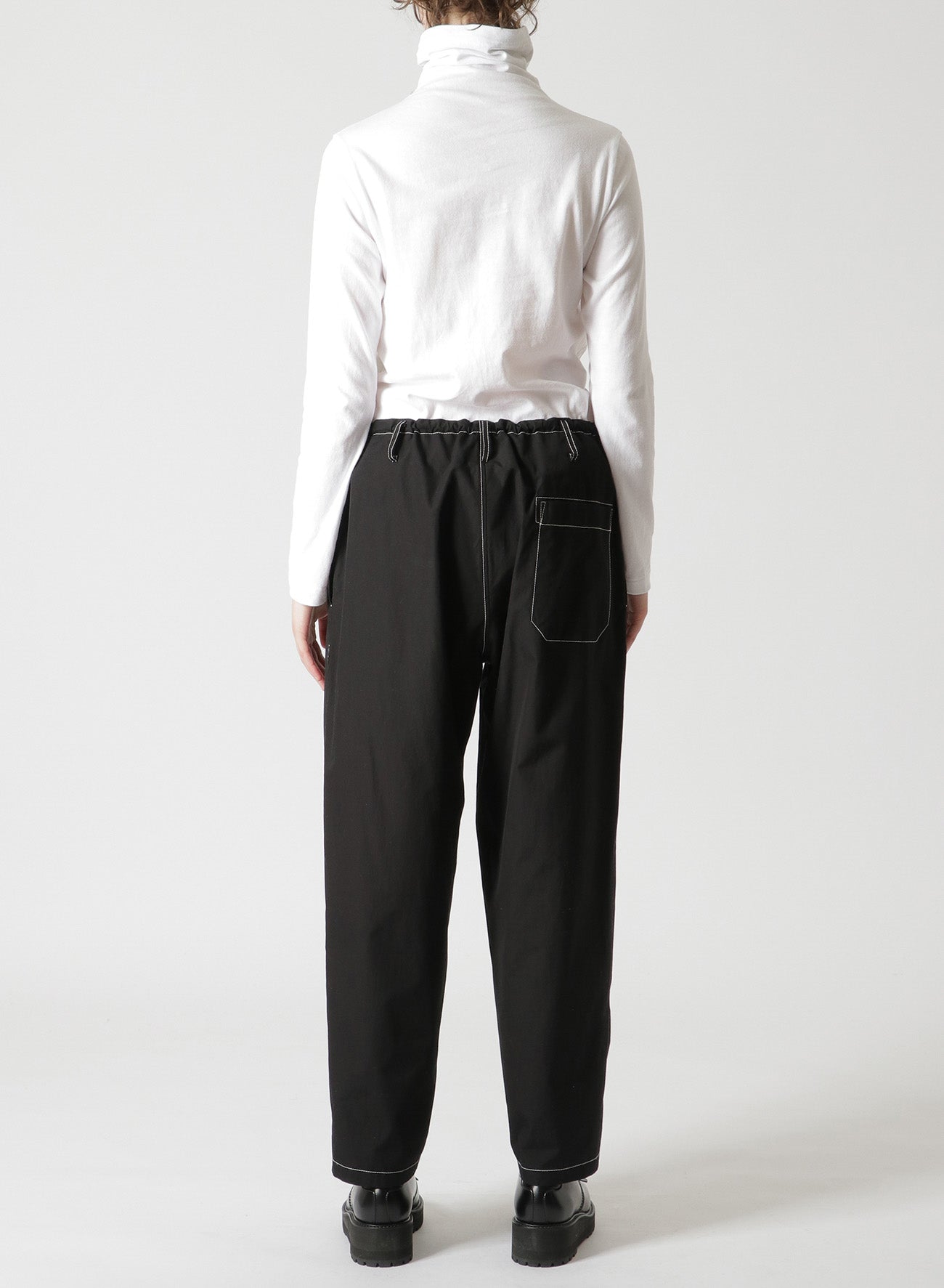 COTTON BROADCLOTH DRAWSTRING PANTS