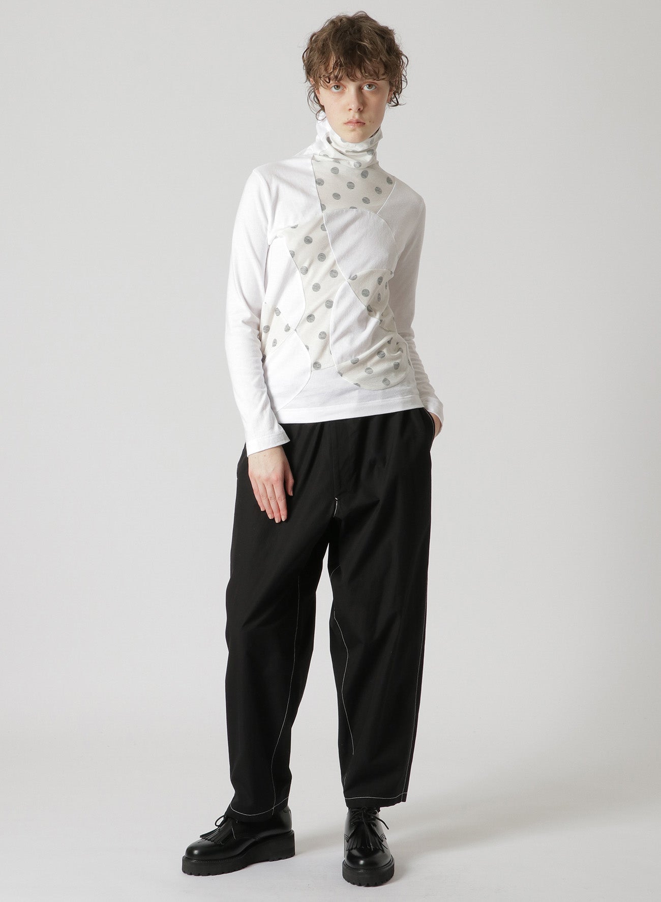 COTTON BROADCLOTH DRAWSTRING PANTS