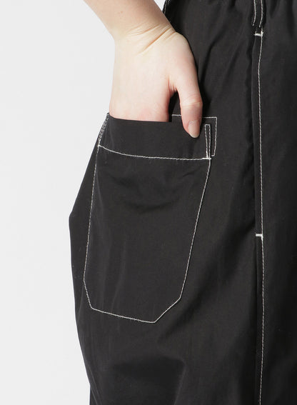 COTTON BROADCLOTH DRAWSTRING SAROUEL PANTS