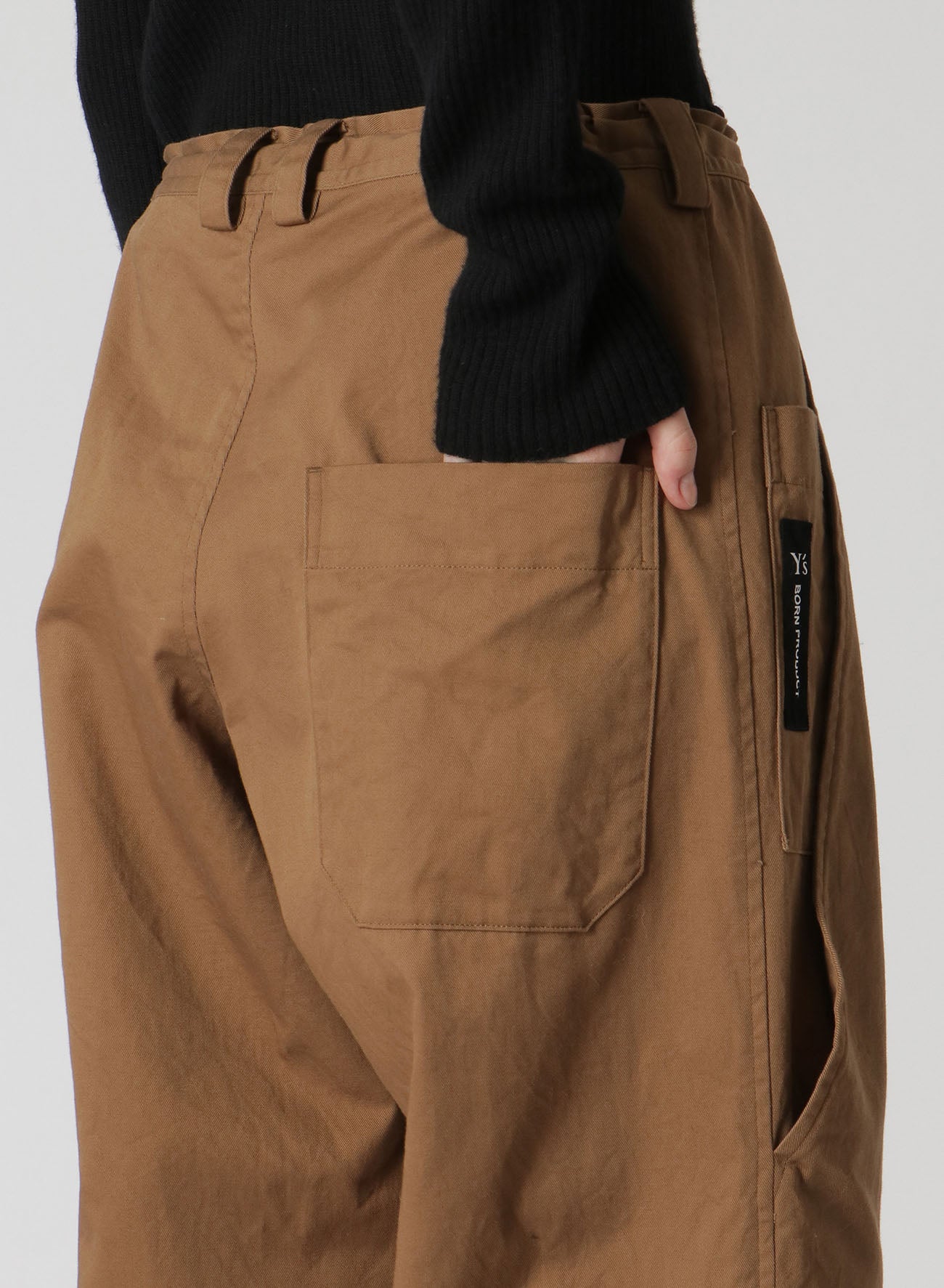 [Y's BORN PRODUCT] COTTON TWILL LONG POCKET PANTS