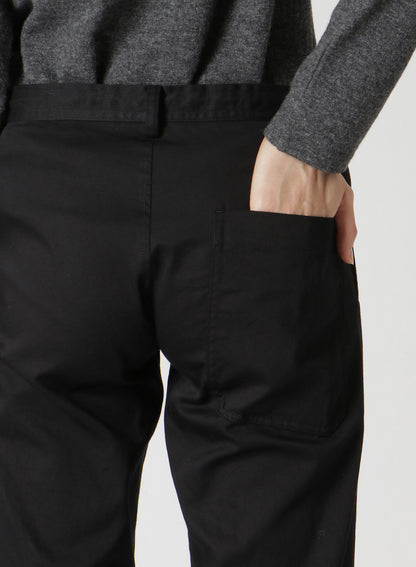 [Y's BORN PRODUCT] COTTON TWILL SLIM FIT DRAWSTRING PANTS