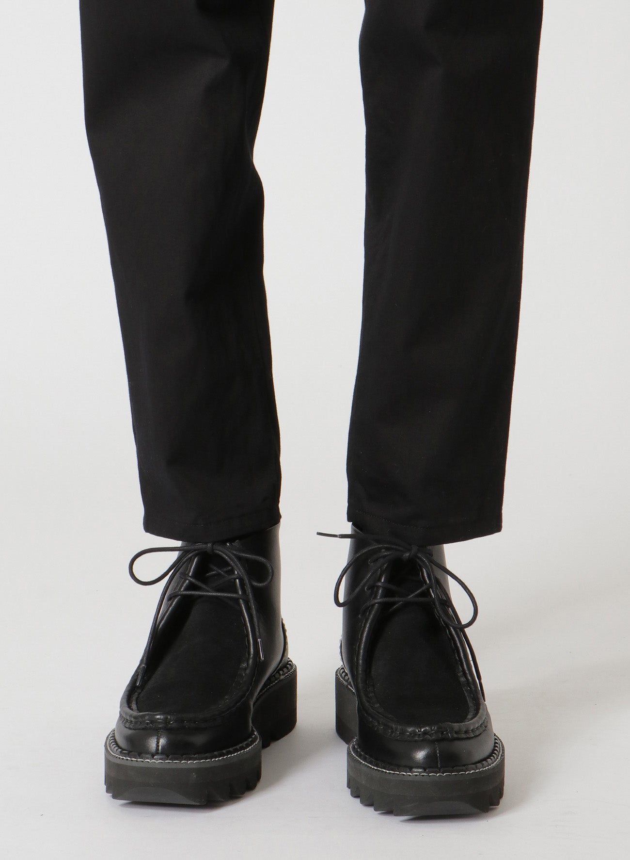 [Y's BORN PRODUCT] COTTON TWILL SLIM FIT DRAWSTRING PANTS