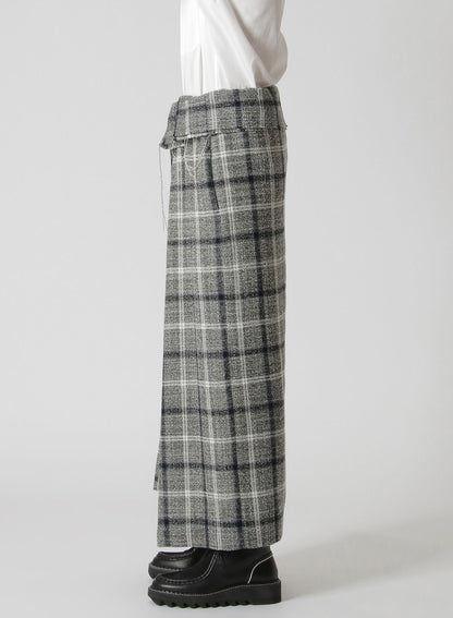 WOOL/ACRYLIC ASYMMETRIC TUBE SKIRT