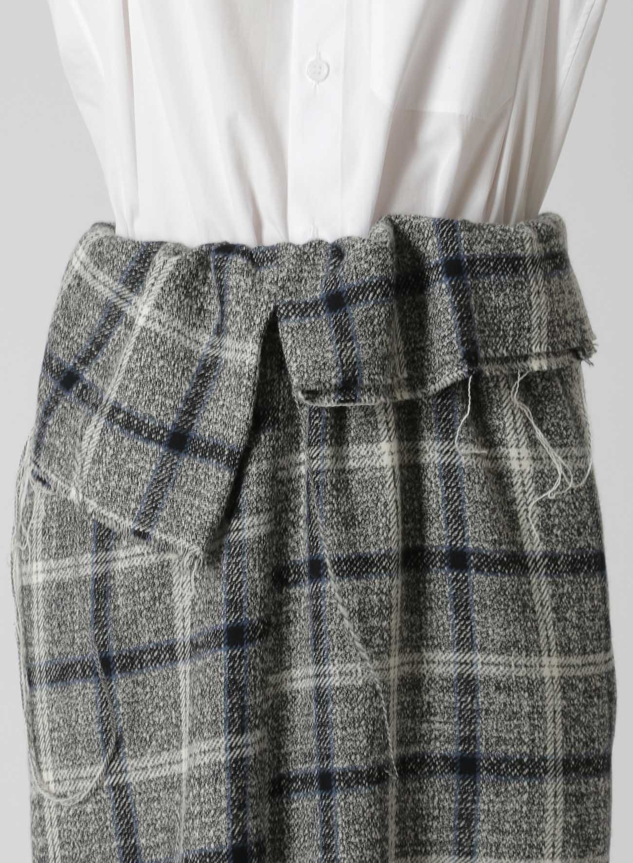 WOOL/ACRYLIC ASYMMETRIC TUBE SKIRT