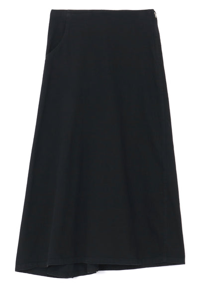 8oz BLACK DENIM BACK DRAPE SKIRT