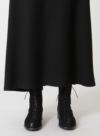 WOOL FLANNEL BACK DRAPE SKIRT