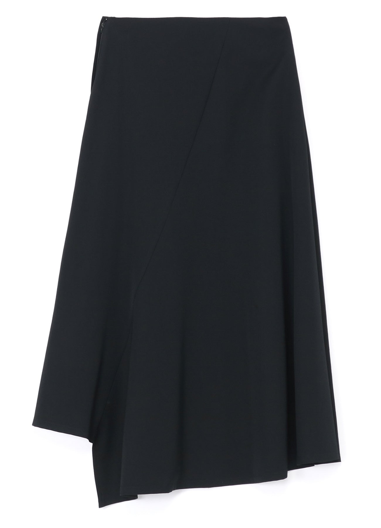 WOOL GABARDINE ASYMMETRIC SKIRT