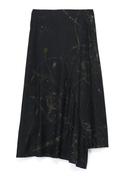 RAYON ASYMMETRIC SKIRT