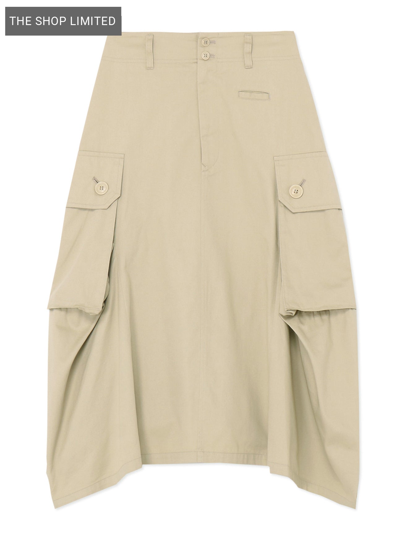 [Y's BORN PRODUCT] COTTON TWILL CARGO PANTS-STYLE SKIRT