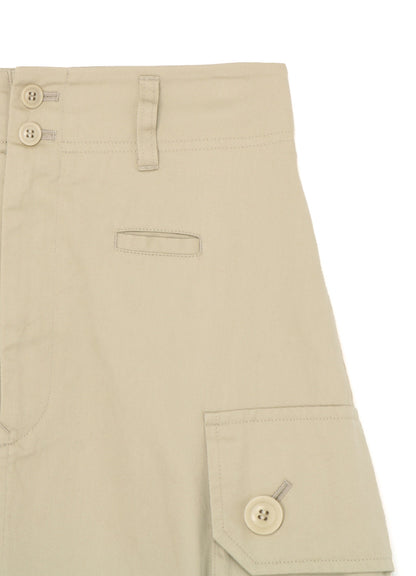 [Y's BORN PRODUCT] COTTON TWILL CARGO PANTS-STYLE SKIRT