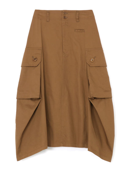 [Y's BORN PRODUCT] COTTON TWILL CARGO PANTS-STYLE SKIRT