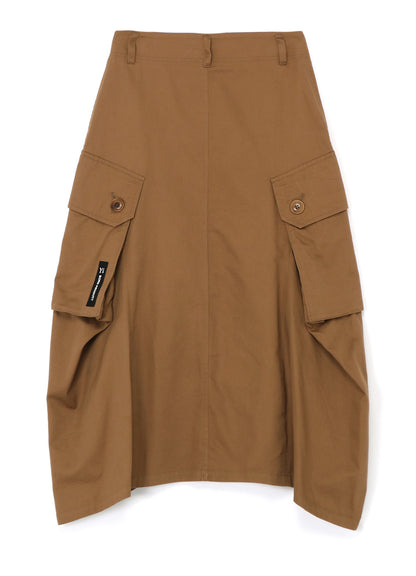 [Y's BORN PRODUCT] COTTON TWILL CARGO PANTS-STYLE SKIRT