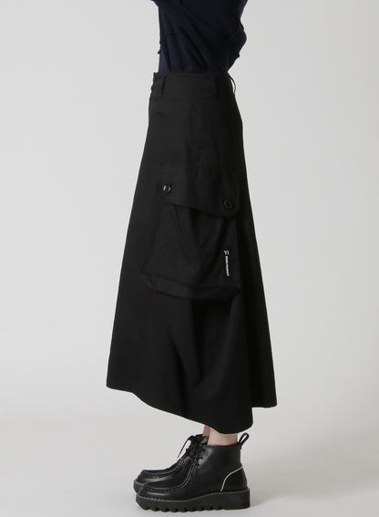 [Y's BORN PRODUCT] COTTON TWILL CARGO PANTS-STYLE SKIRT