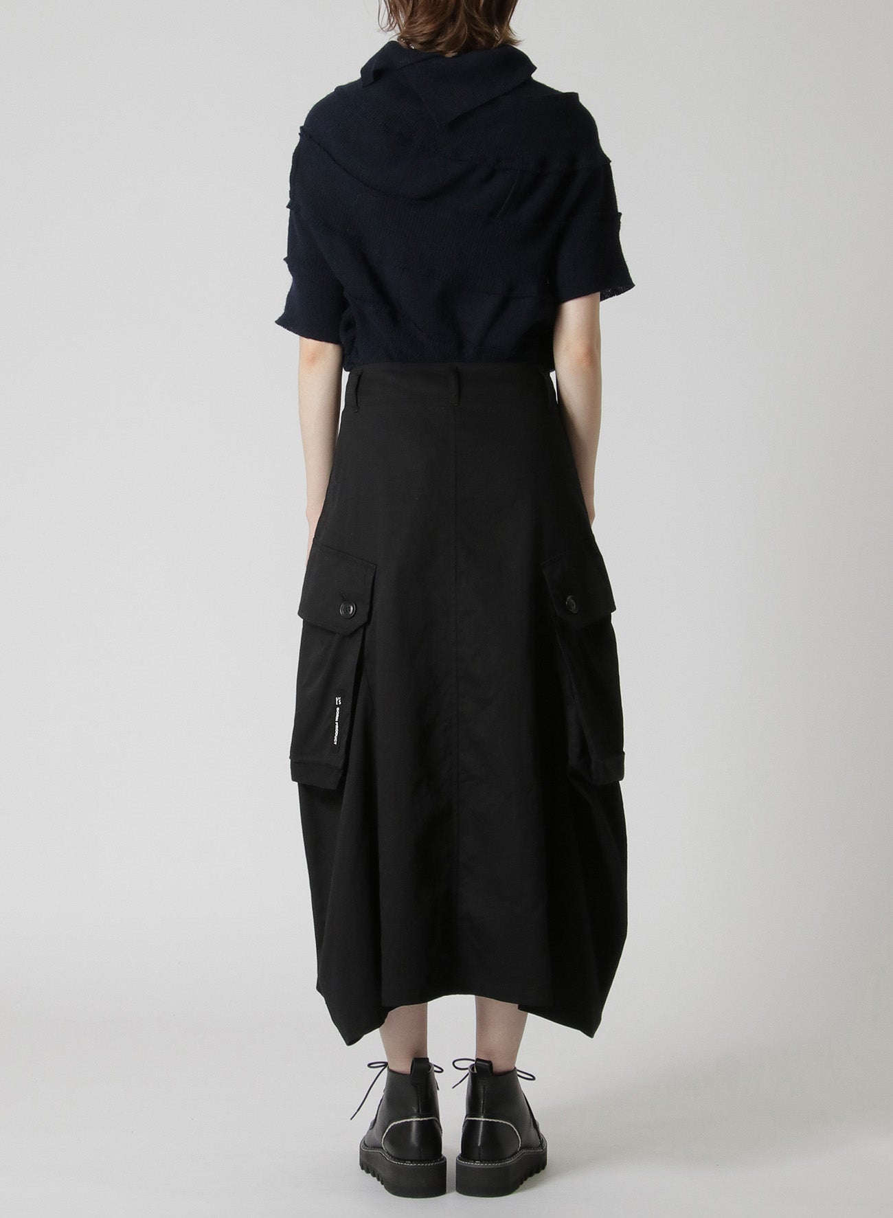 [Y's BORN PRODUCT] COTTON TWILL CARGO PANTS-STYLE SKIRT