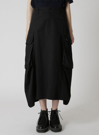 [Y's BORN PRODUCT] COTTON TWILL CARGO PANTS-STYLE SKIRT