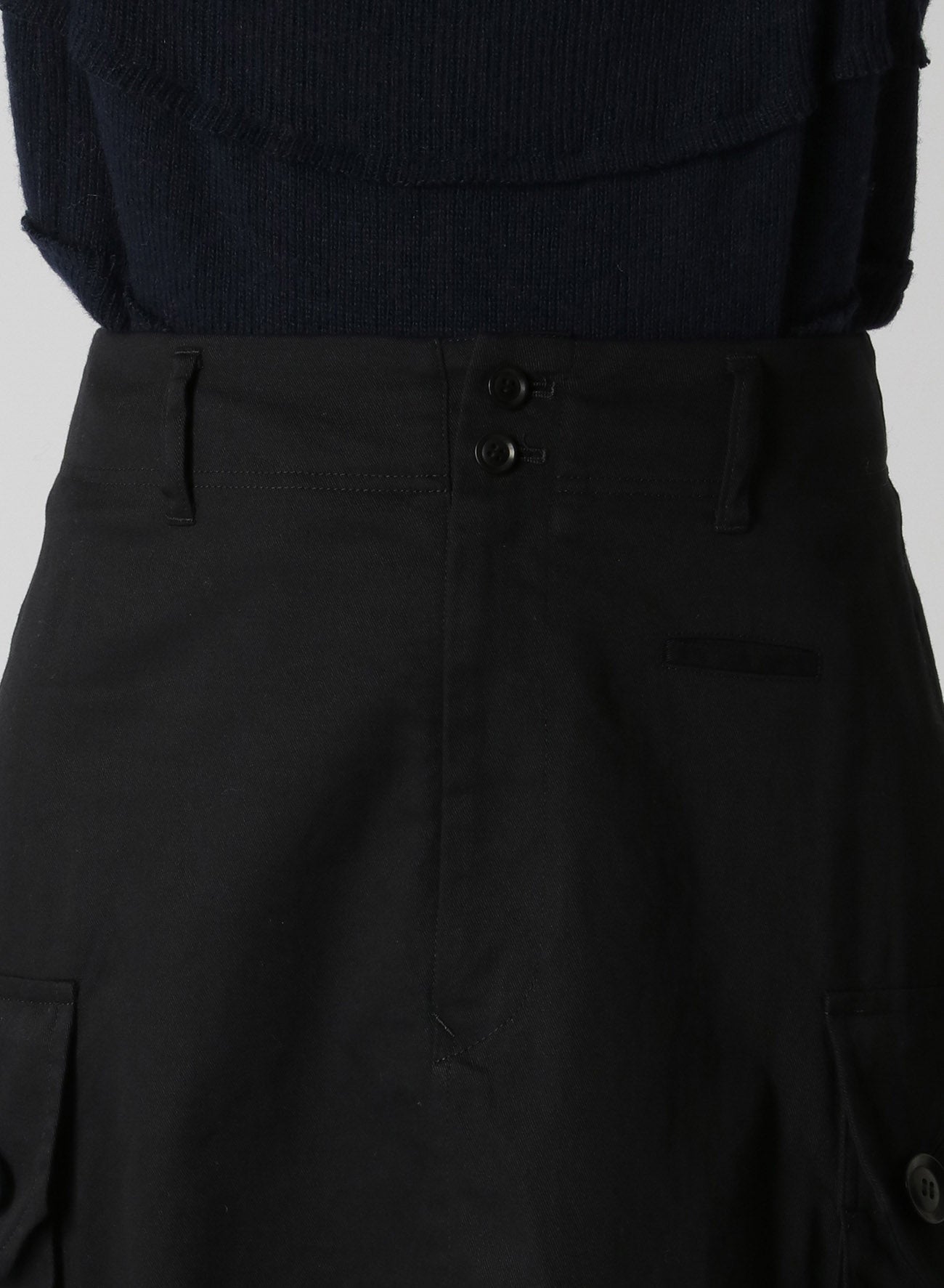 [Y's BORN PRODUCT] COTTON TWILL CARGO PANTS-STYLE SKIRT