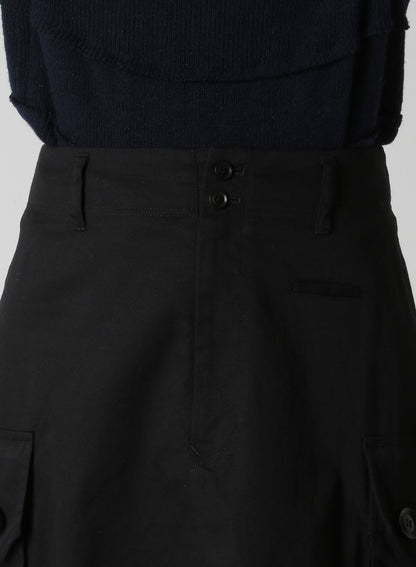 [Y's BORN PRODUCT] COTTON TWILL CARGO PANTS-STYLE SKIRT