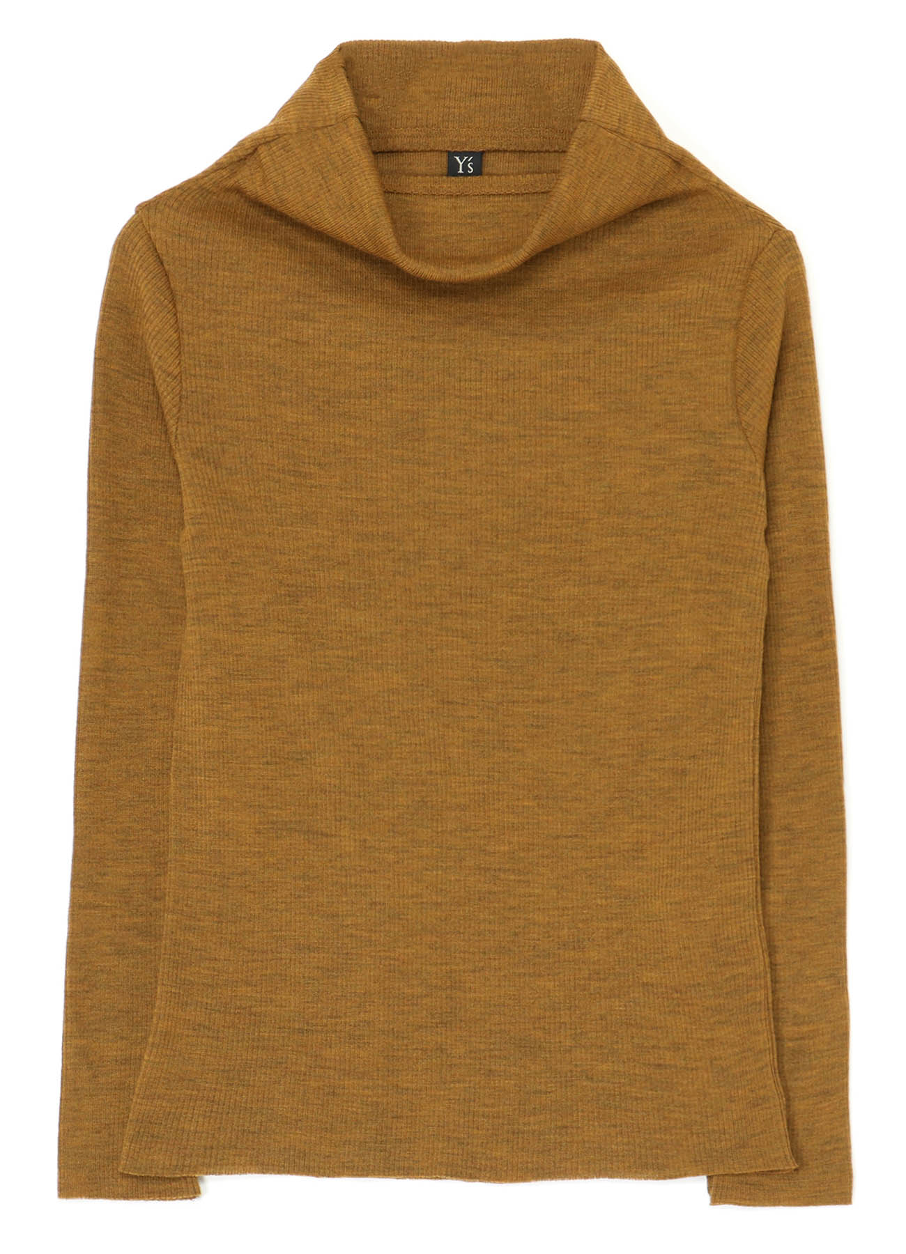 RIBBED HIGH NECK LONG SLEEVE T-SHIRT