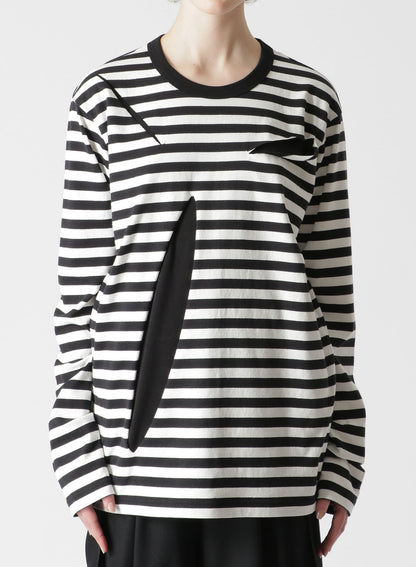 STRIPED COTTON LONG SLEEVE T-SHIRT