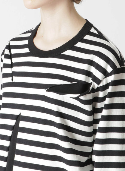 STRIPED COTTON LONG SLEEVE T-SHIRT