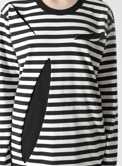 STRIPED COTTON LONG SLEEVE T-SHIRT