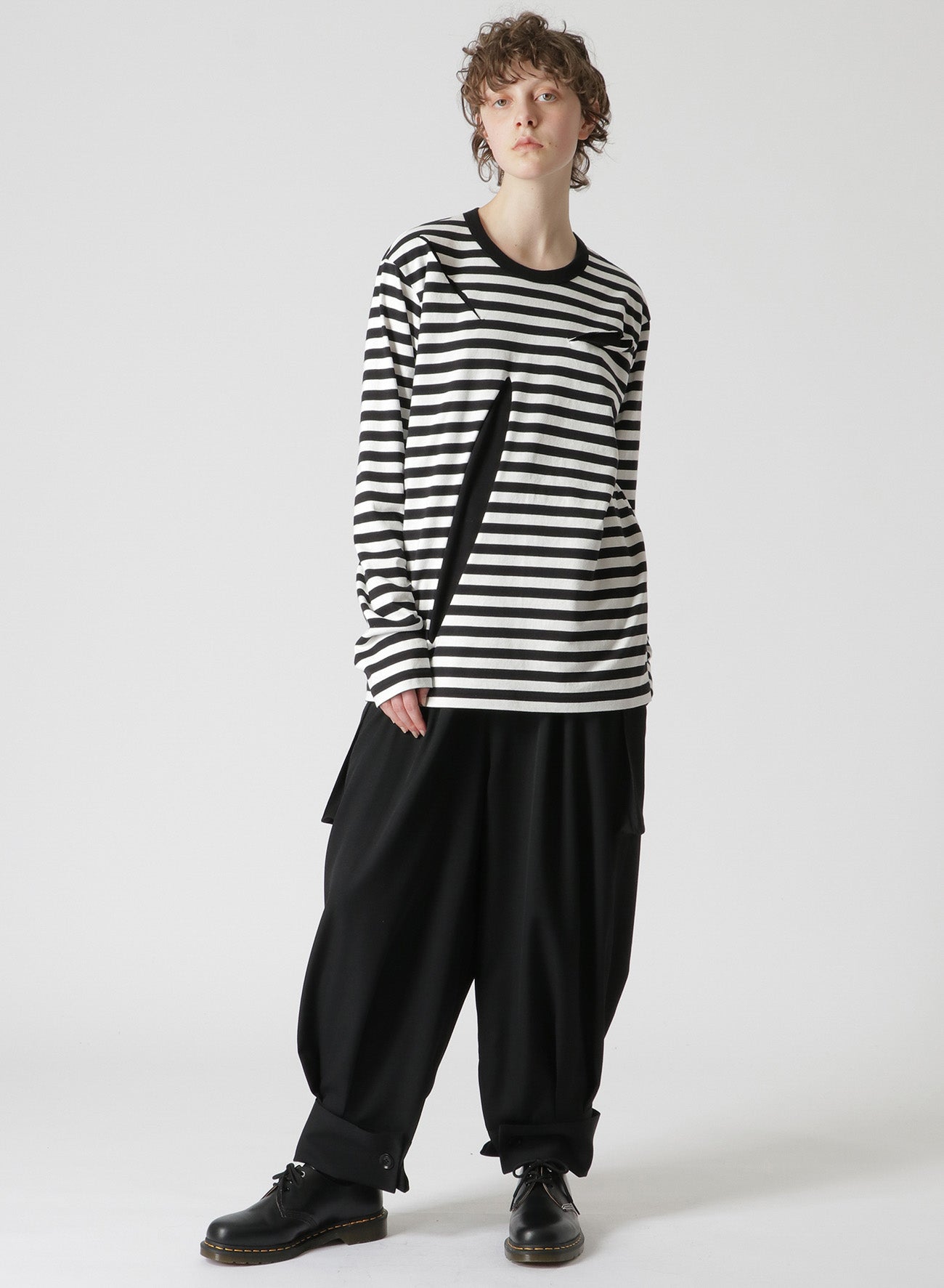 STRIPED COTTON LONG SLEEVE T-SHIRT