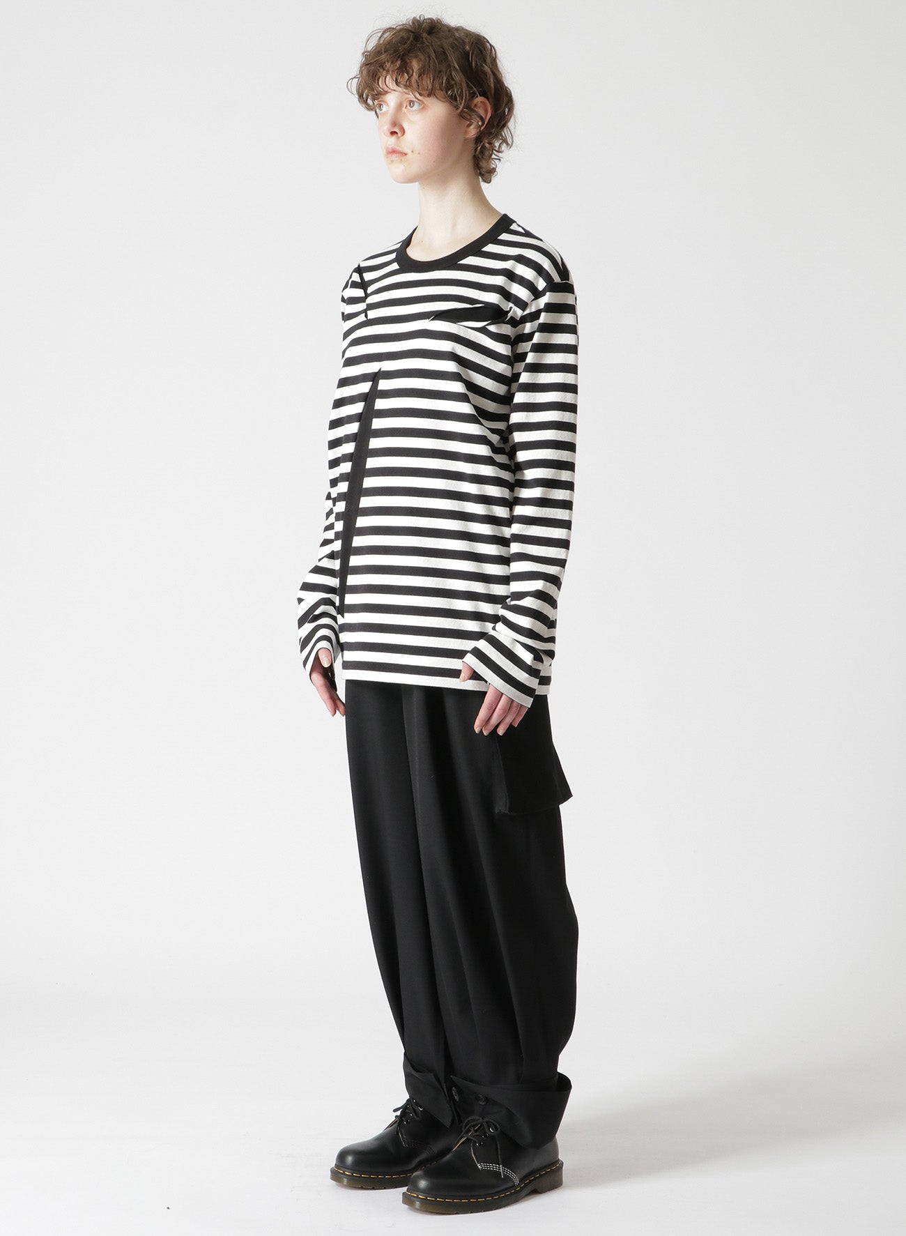 STRIPED COTTON LONG SLEEVE T-SHIRT