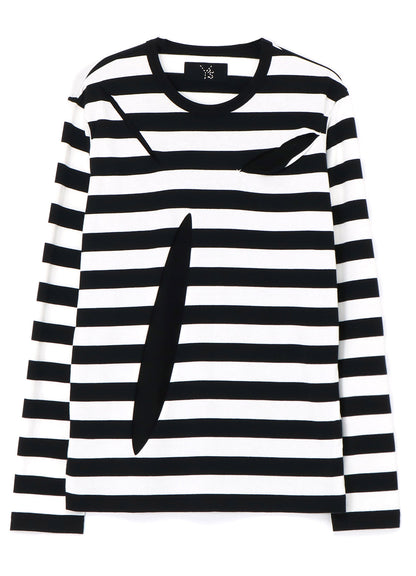 STRIPED COTTON LONG SLEEVE T-SHIRT