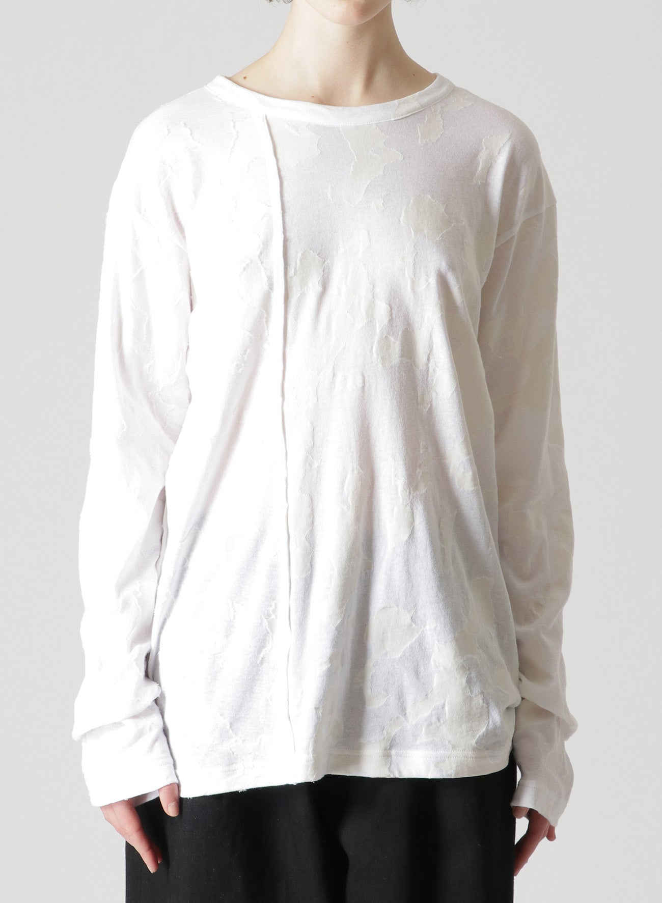 RIGHT VERTICAL SEAM LONG SLEEVE T-SHIRT