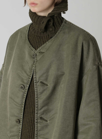 NYLON COLLARLESS JACKET