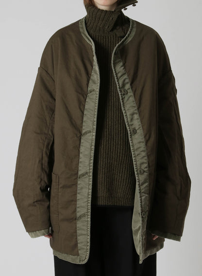 NYLON COLLARLESS JACKET