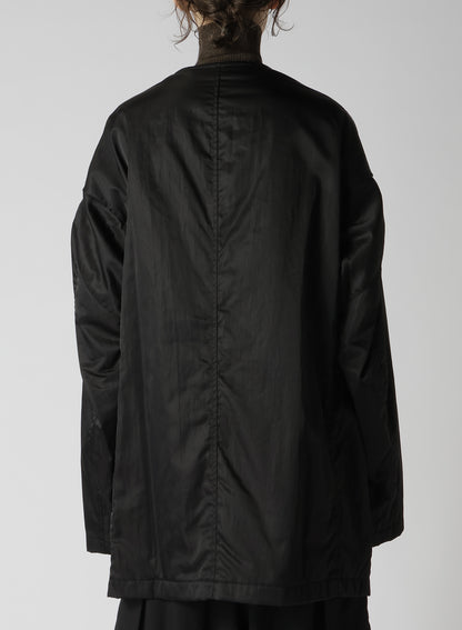 NYLON COLLARLESS JACKET