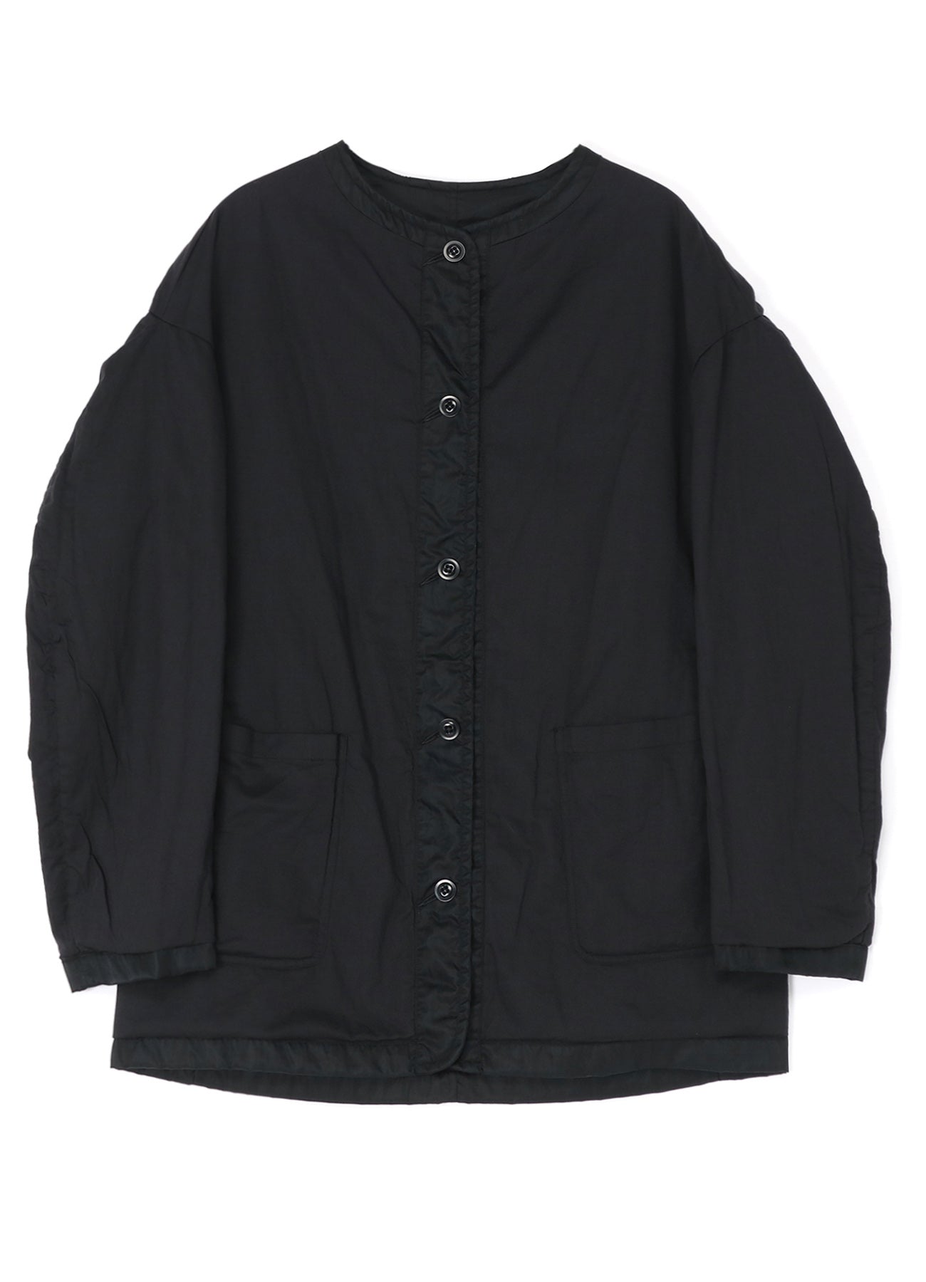 NYLON COLLARLESS JACKET