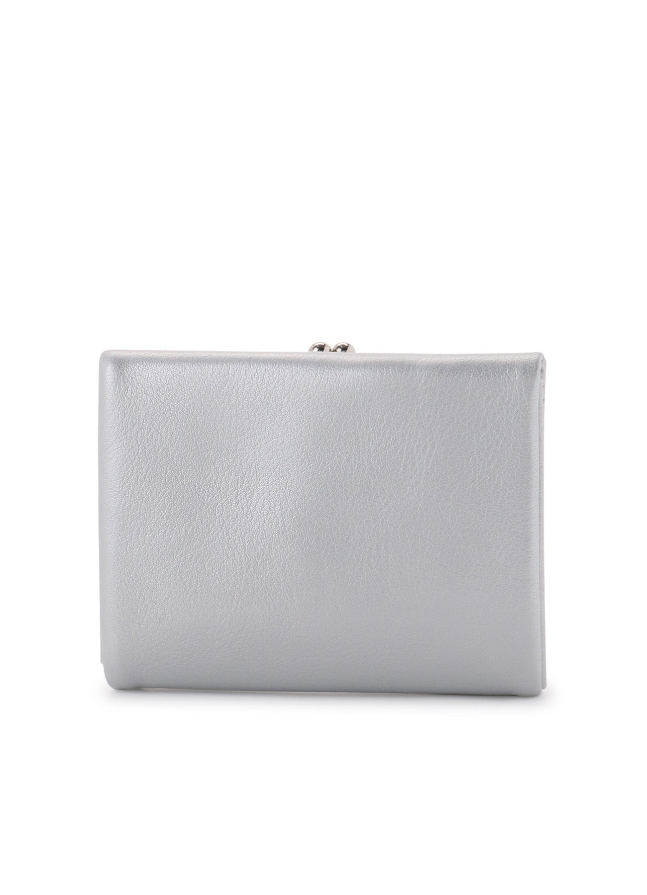 FOIL LEATHER TRIFOLD PUFFY WALLET